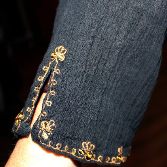 N.W.D Retro Black & Gold Tunic - Picture 5 of 6